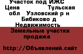 Участок под ИЖС. › Цена ­ 250 000 - Тульская обл., Узловский р-н, Бибиково д. Недвижимость » Земельные участки продажа   